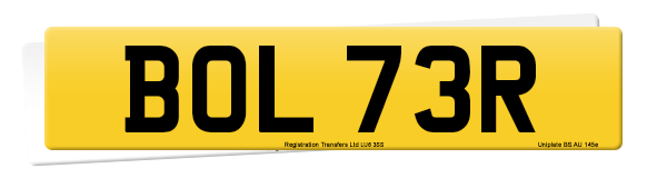 Registration number BOL 73R